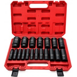 Smūginių galvučių rinkinys 1/2" | 3/8"–1-1/2" | 19 vnt. | colinės