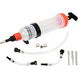 Švirkštas – rankinė pompa skysčiams išsiurbti | 1500 ml | 6 adapteriai