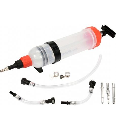 Švirkštas – rankinė pompa skysčiams išsiurbti | 1500 ml | 6 adapteriai
