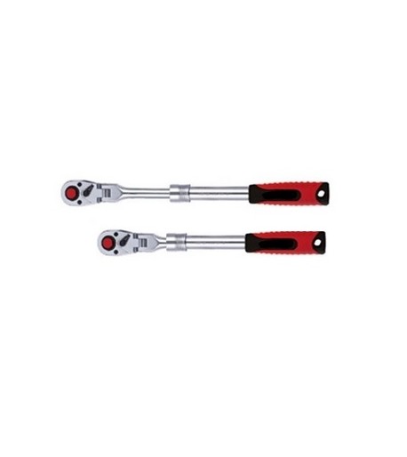 Teleskopinė terkšlė su lanksčia galvute 1/4" | 180–230 mm | 72 dantukai | KINGROY