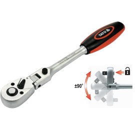3/8" terkšlė su lanksčia fiksuojama galvute, 72 dantų, 242 mm | YATO
