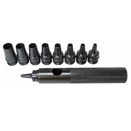 Skylių išmušėjas su keičiamais antgaliais 2–10 mm, 10 vnt. ROCKFORCE