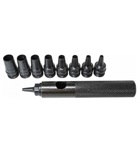 Skylių išmušėjas su keičiamais antgaliais 2–10 mm, 10 vnt. ROCKFORCE