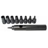 Skylių išmušėjas su keičiamais antgaliais 2–10 mm, 10 vnt. ROCKFORCE