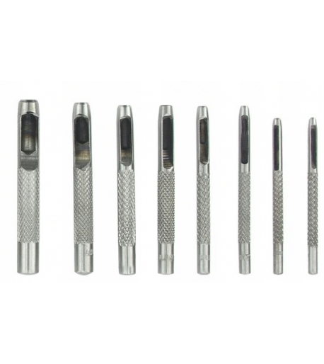 Skylių pramušėjų tarpinėms gaminti rinkinys 2–10 mm, 8 vnt.