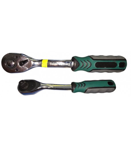 Terkšlė galvutėms lenkta 1/2", 72 dantų, 255 mm | BEKER GERMANY