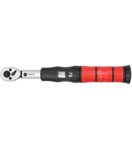 1/4" dinamometrinis raktas 2–26 Nm, 72 dantų, su dviguba skale | YATO