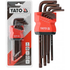 L tipo Torx raktų su skyle rinkinys T10–T50, S2, 9 vnt. | YATO