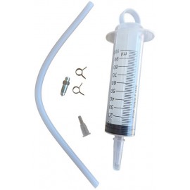 Švirkštas skystam tepalui 100 ml su 30 cm žarnele ir tepimo antgaliu