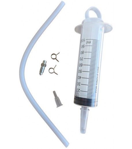 Švirkštas skystam tepalui 100 ml su 30 cm žarnele ir tepimo antgaliu