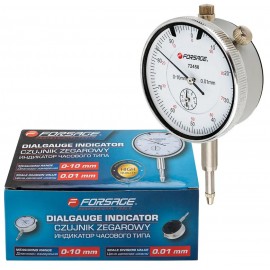 Indikatorinis laikrodis 0–10 mm, 0,01 mm | FORSAGE