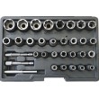 Smūginių galvučių rinkinys sugadintiems varžtams 6–19 mm, 1/4"–3/8", 32 vnt.