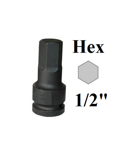 H12 antgalis trumpas smūginis (šešiakampis / HEX)