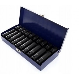Smūginių galvučių rinkinys 1/2" 20 vnt (metalinė dėžutė)