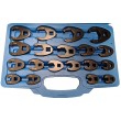 Veržliarakčių šoninių rinkinys 3/8" + 1/2" 19vnt