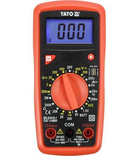 Skaitmeninis daugiafunkcinis testeris 0-600 V