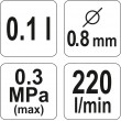 Dažymo pistoletas MINI 0.8mm YATO