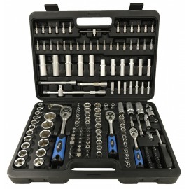 Įrankių komplektas su terkšlėmis 1/4"+3/8"+1/2" - 173d.