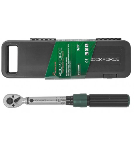 Dinamometrinis raktas 3/8" 5-25Nm ROCKFORCE PREMIUM