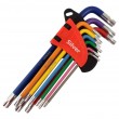 Torx raktų rinkinys (lenkti) 9 vnt