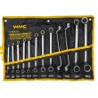 Išlenktų žiedinių veržliarakčių rinkinys WMC TOOLS 75° 12 vnt.