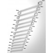 Išlenktų žiedinių veržliarakčių rinkinys WMC TOOLS 75° 12 vnt.