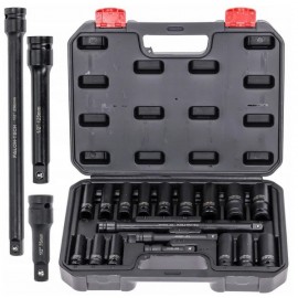 Smūginės galvutės 1/2" 10–24 mm, 18 vnt