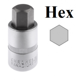Antgaliai įpresuoti į galvutę 1/2" Hex (šešiakampiai)